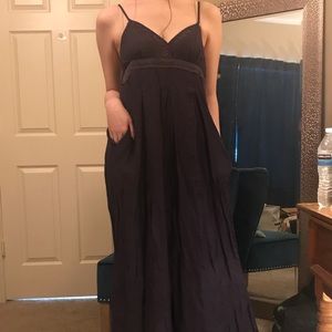 Deep navy/eggplant colored maxi dress